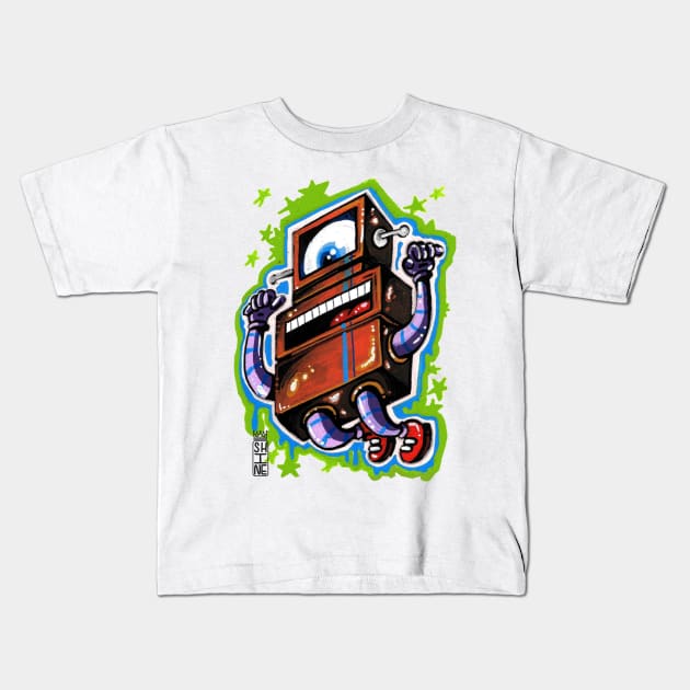 Jump Bot 2 Kids T-Shirt by Shine